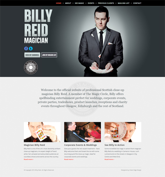 Magician Billy Reid HTML5 Mania