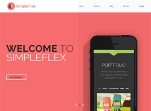 SimpleFlex – Flat One Page WordPress Theme