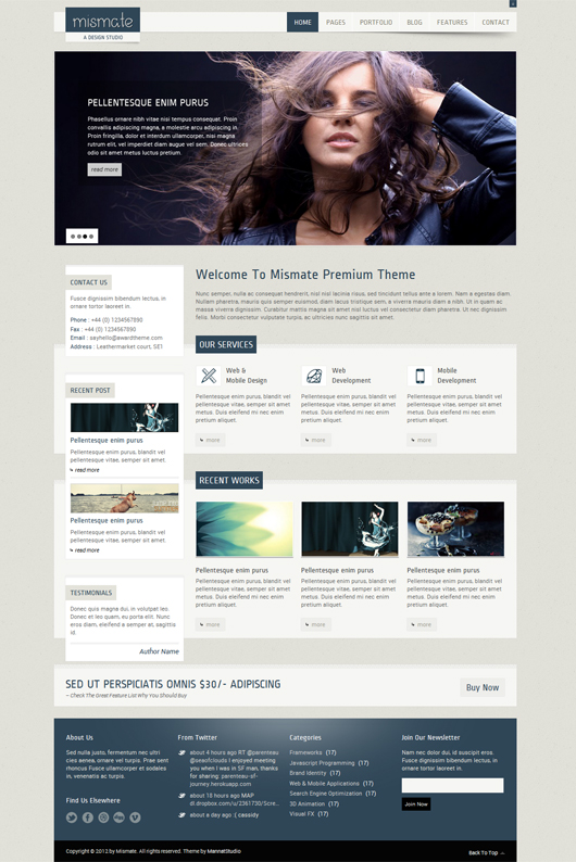 Mismate - Premium HTML5 Business Template | HTML5 Mania